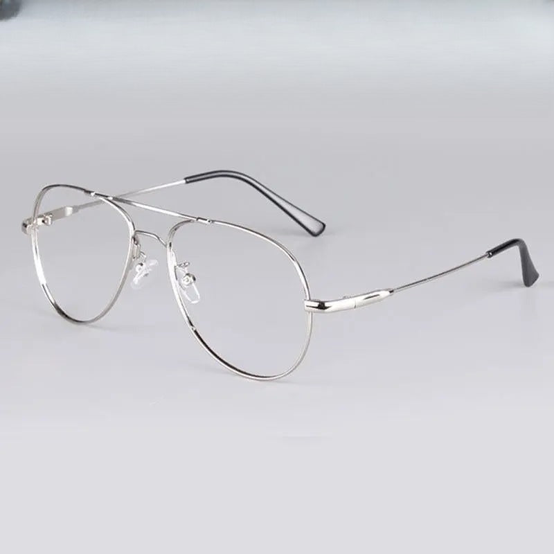 Unisex Oval Full Rim Titanium Double Bridge Prescription Glasses 3028 — view 1 | Rx Spectacle