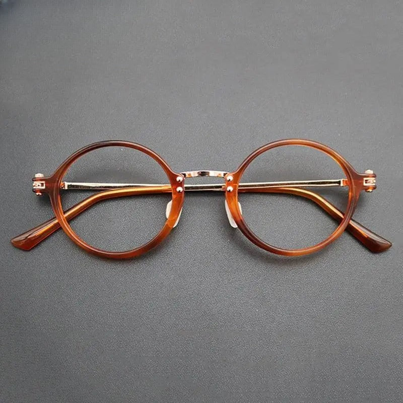 Unisex Round Full Rim Titanium Prescription Glasses Gxyj696 — view 3 | Rx Spectacle