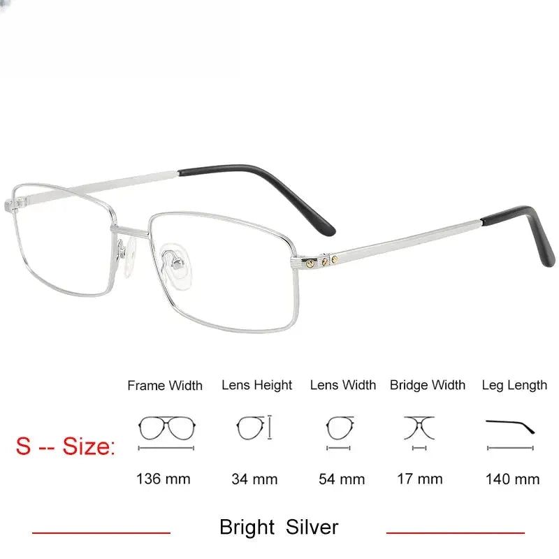 Unisex Square Full Rim Titanium Prescription Glasses 310085 — view 5 | Rx Spectacle