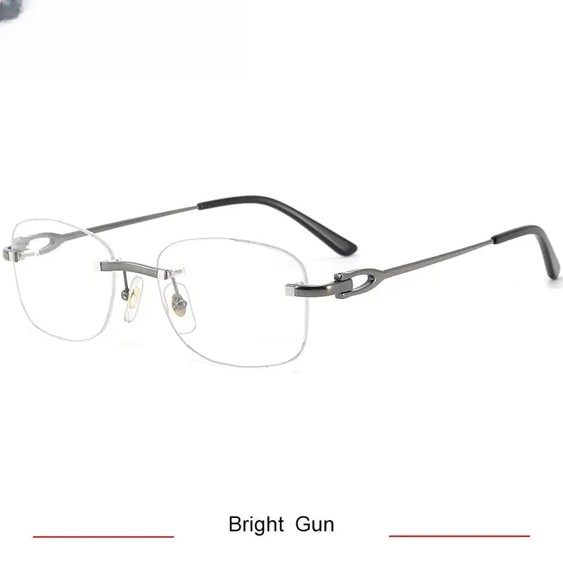 Women's Oval Rimless Titanium Prescription Glasses 310290 — view 4 | Rx Spectacle