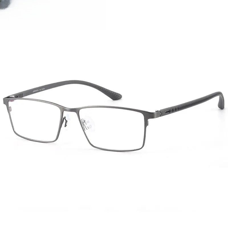 Men's Square Full Rim Alloy Prescription Glasses 9386 — view 5 | Rx Spectacle