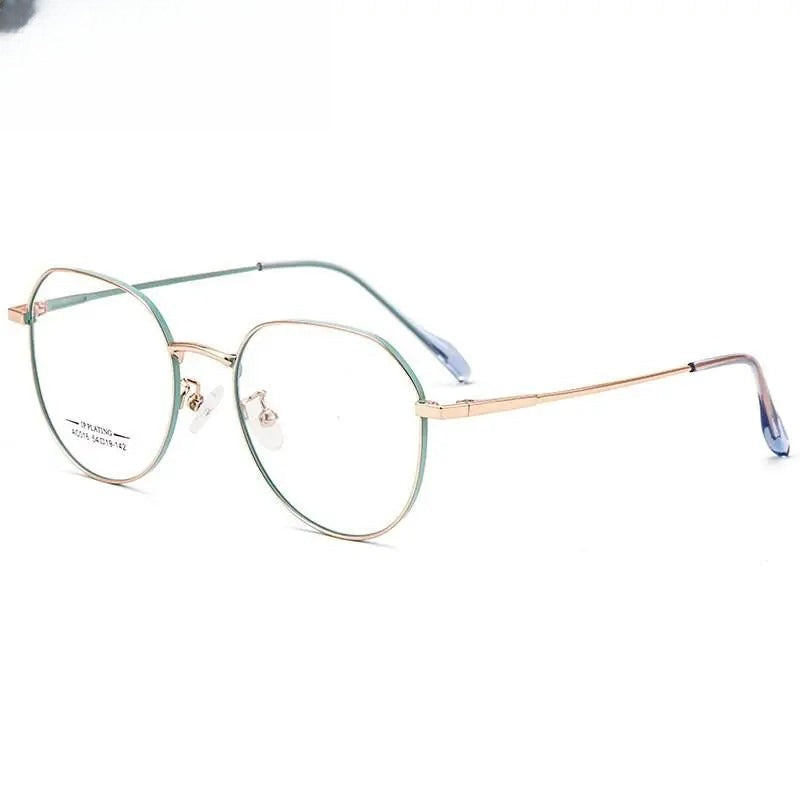 Unisex Round Full Rim Stainless Steel Prescription Glasses Ac016 — view 8 | Rx Spectacle