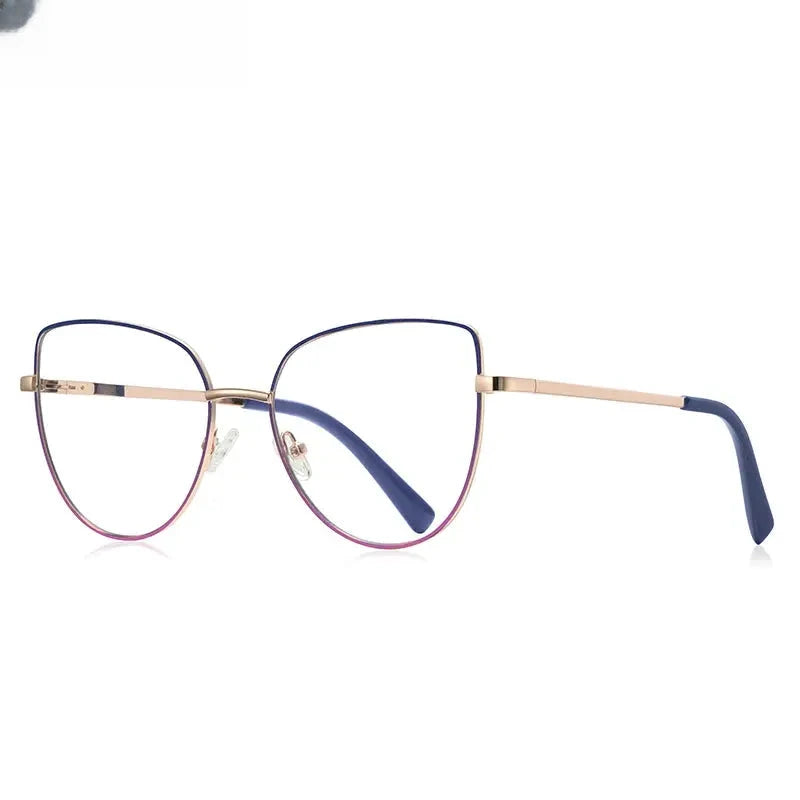 Unisex Cat Eye Full Rim Titanium Reading Glasses 3081 — view 12 | Rx Spectacle