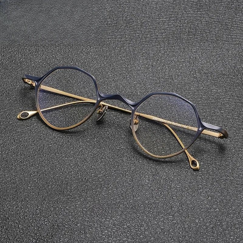 Unisex Polygon Full Rim Titanium Prescription Glasses Gxyj1464 — view 1 | Rx Spectacle
