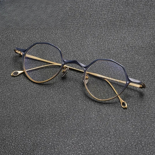 Unisex Polygon Full Rim Titanium Prescription Glasses Gxyj1464 — view 1 | Rx Spectacle