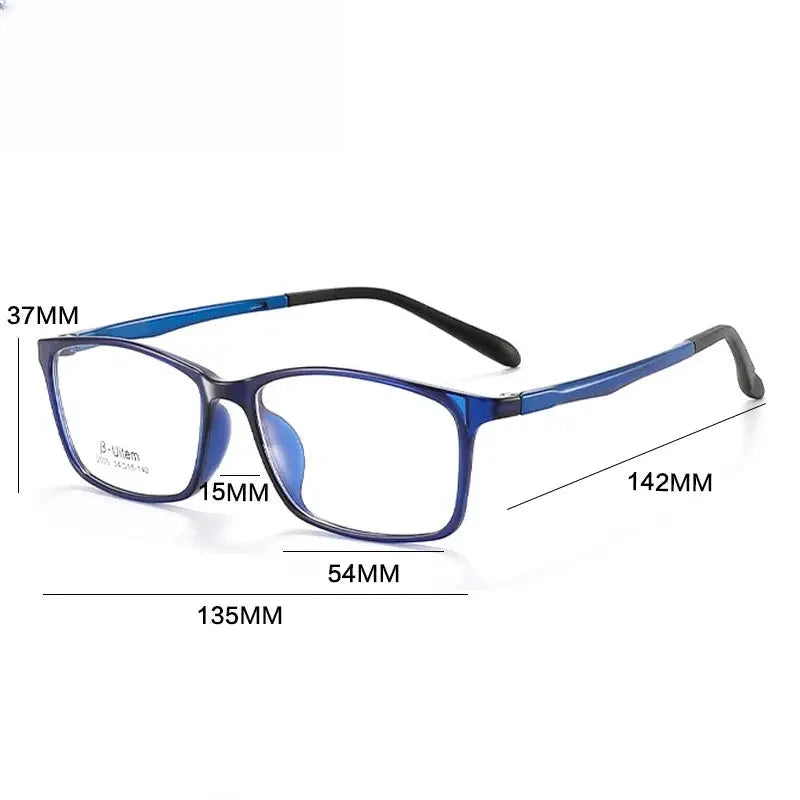 Women's Square Full Rim Titanium Prescription Glasses 673305 — view 2 | Rx Spectacle