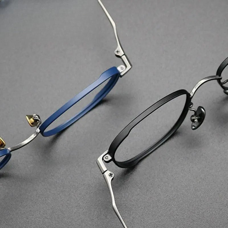 Unisex Square Full Rim Titanium Prescription Glasses Gxyj616 — view 9 | Rx Spectacle