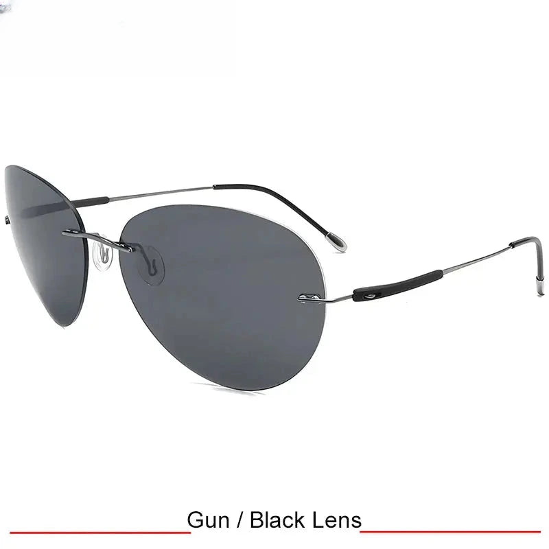 Men's Oval Rimless Titanium Screwless Prescription Glasses 426803 — view 5 | Rx Spectacle