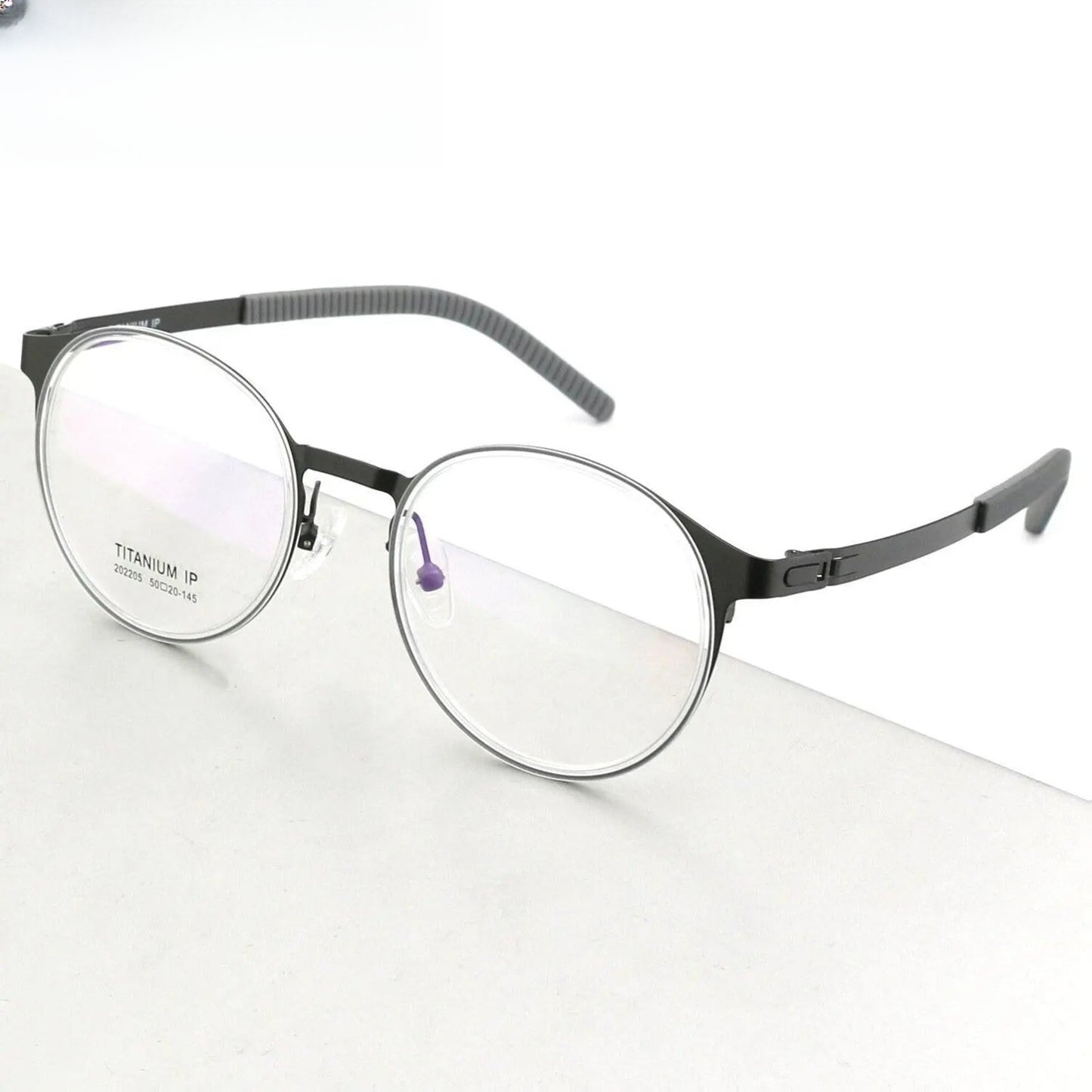 Unisex Round Full Rim Titanium Prescription Glasses 202205 — view 4 | Rx Spectacle