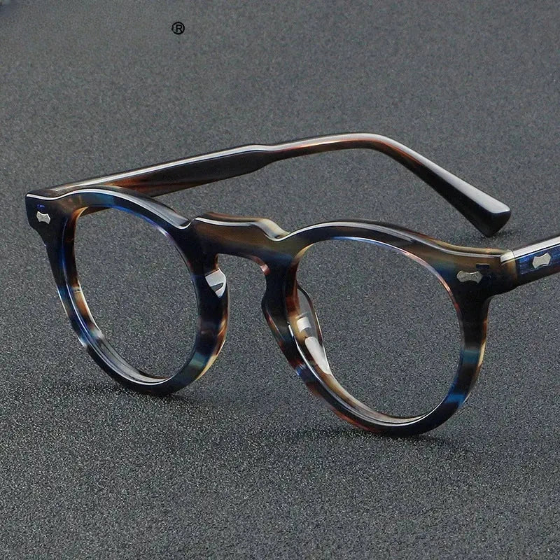 Unisex Round Full Rim Acetate Reading Glasses 633128 — view 1 | Rx Spectacle
