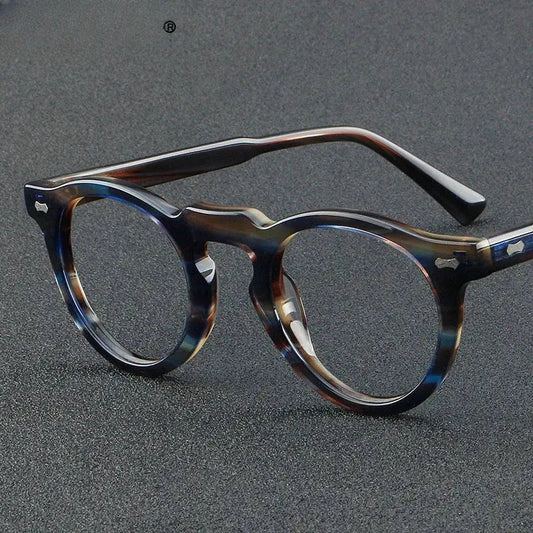 Unisex Round Full Rim Acetate Reading Glasses 633128 — view 1 | Rx Spectacle