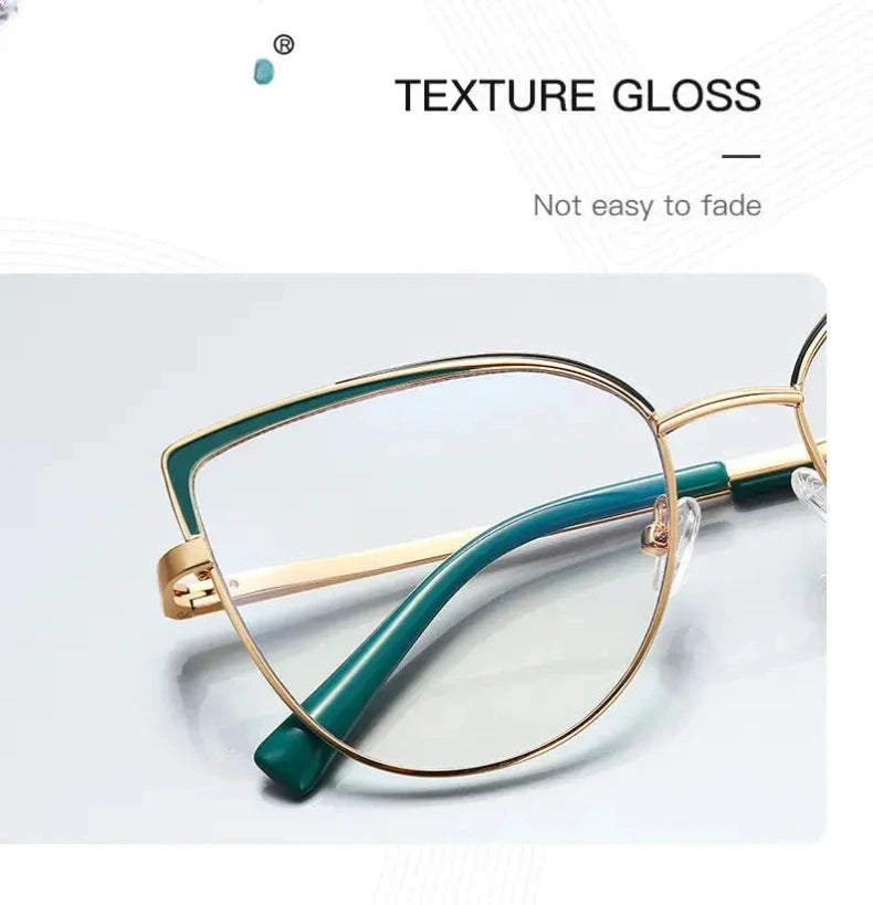 Women's Square Full Rim Alloy Reading Glasses 3103 — view 5 | Rx Spectacle