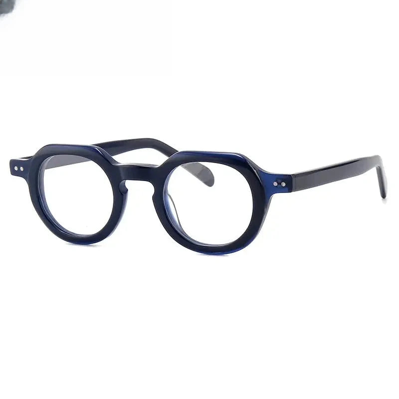 Unisex Round Full Rim Acetate Flat Top Prescription Glasses G56071 — view 7 | Rx Spectacle