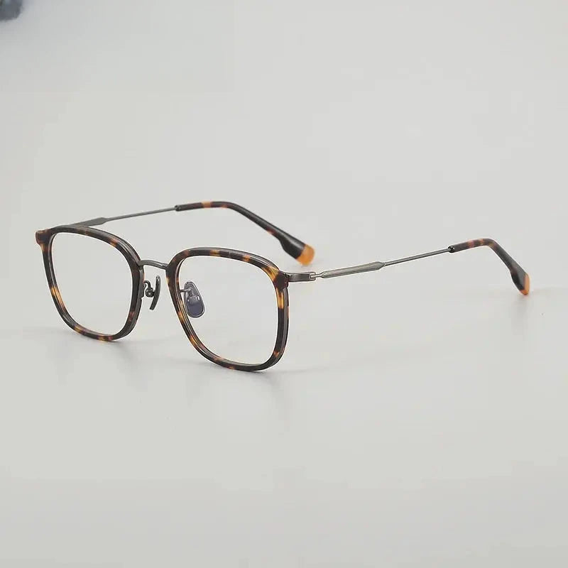 Men's Square Full Rim Titanium Prescription Glasses 412808 — view 6 | Rx Spectacle