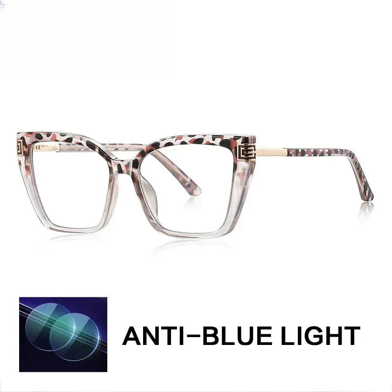 Women's Square Full Rim Titanium Reading Glasses Gxy2260 — view 4 | Rx Spectacle