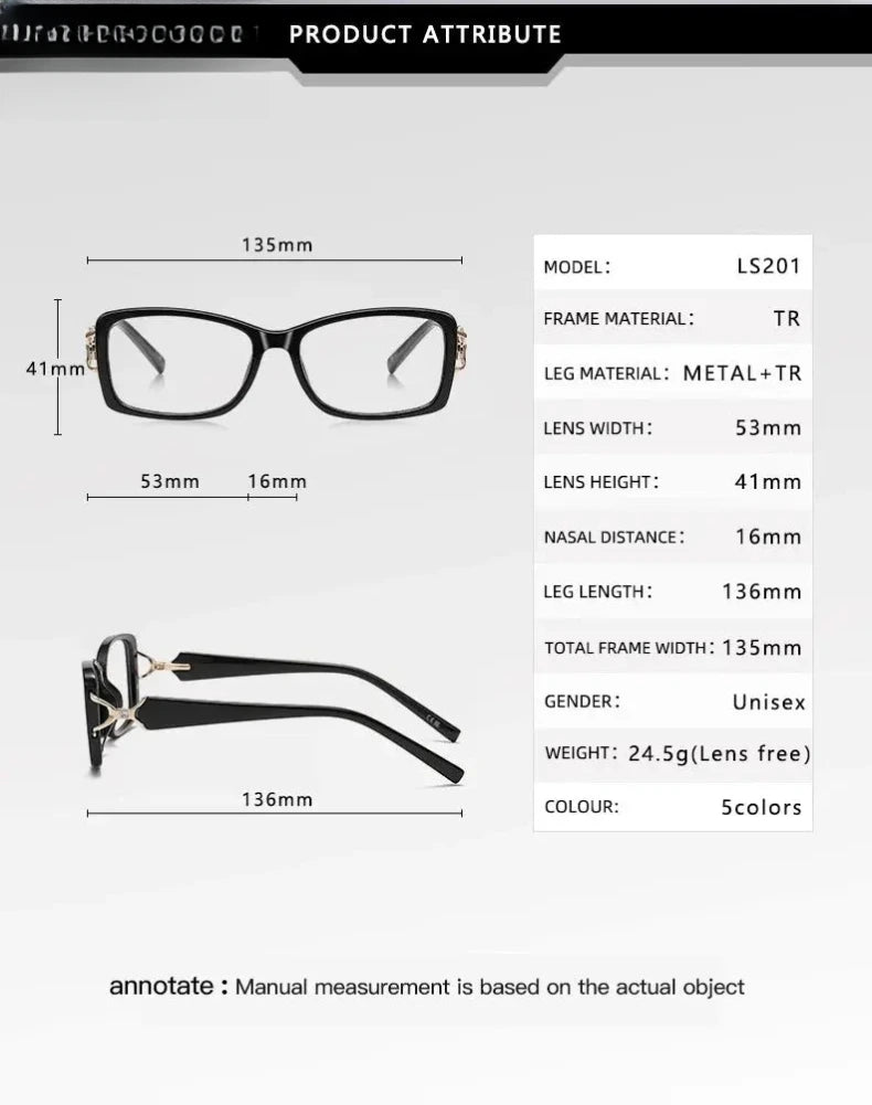 Women's Square Full Rim TR90 Reading Glasses 77201 — view 2 | Rx Spectacle