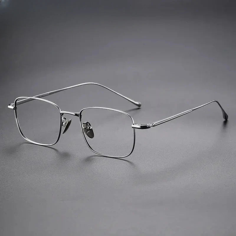 Unisex Square Full Rim Titanium Prescription Glasses 618133 — view 4 | Rx Spectacle