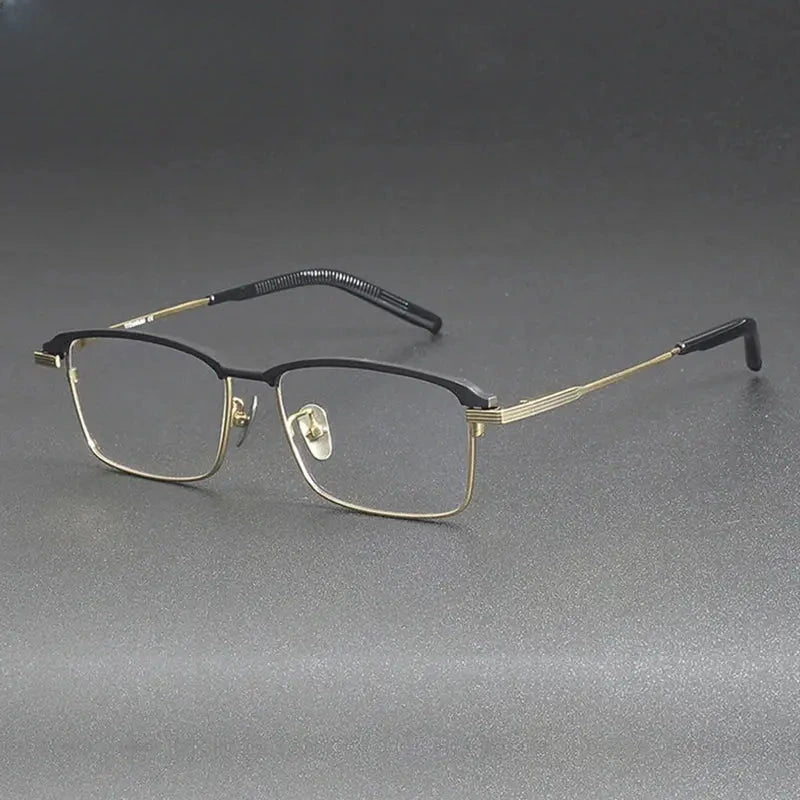Unisex Square Full Rim Titanium Oversized Prescription Glasses 38941 — view 1 | Rx Spectacle