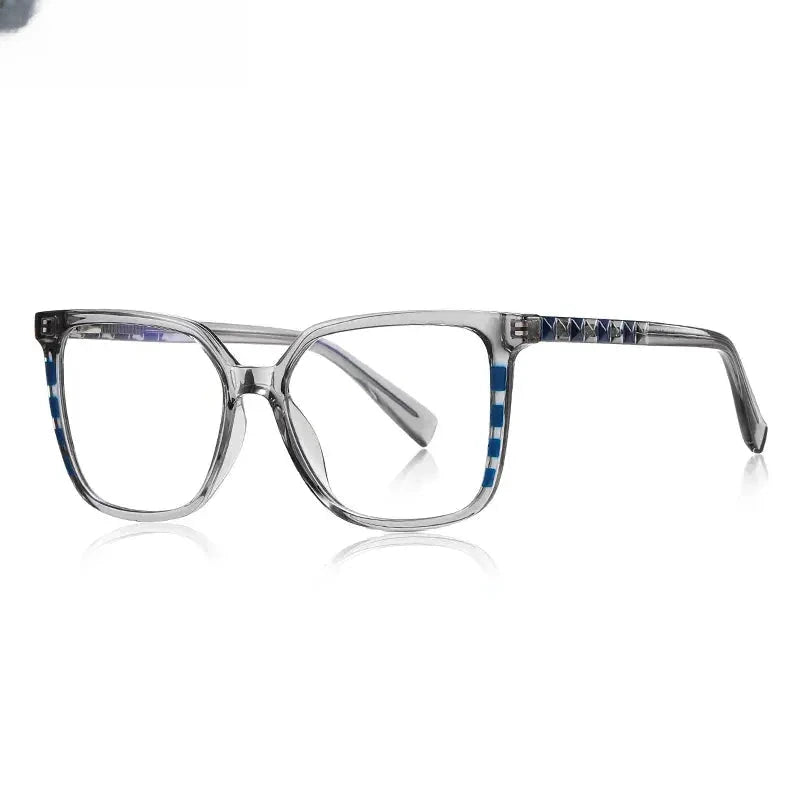 Women's Square Full Rim Alloy Reading Glasses 2132 — view 12 | Rx Spectacle