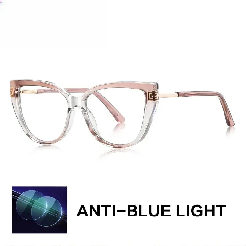 Women's Cat Eye Full Rim Titanium Reading Glasses Gx2259 — view 7 | Rx Spectacle
