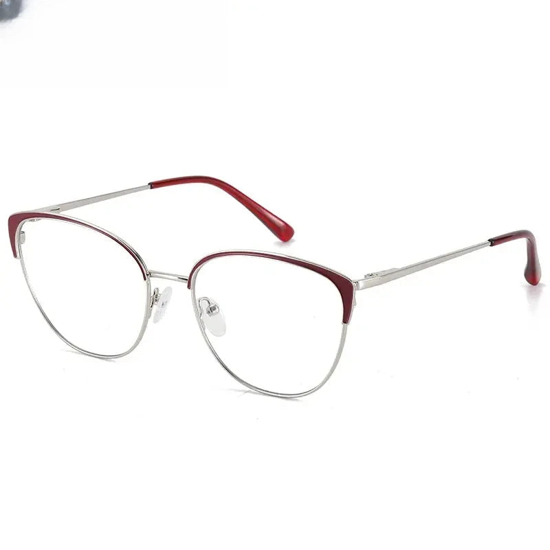 Women's Cat Eye Full Rim Alloy Prescription Glasses 310393 — view 10 | Rx Spectacle