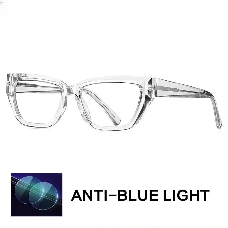 Women's Square Full Rim Titanium Reading Glasses G2155 — view 8 | Rx Spectacle