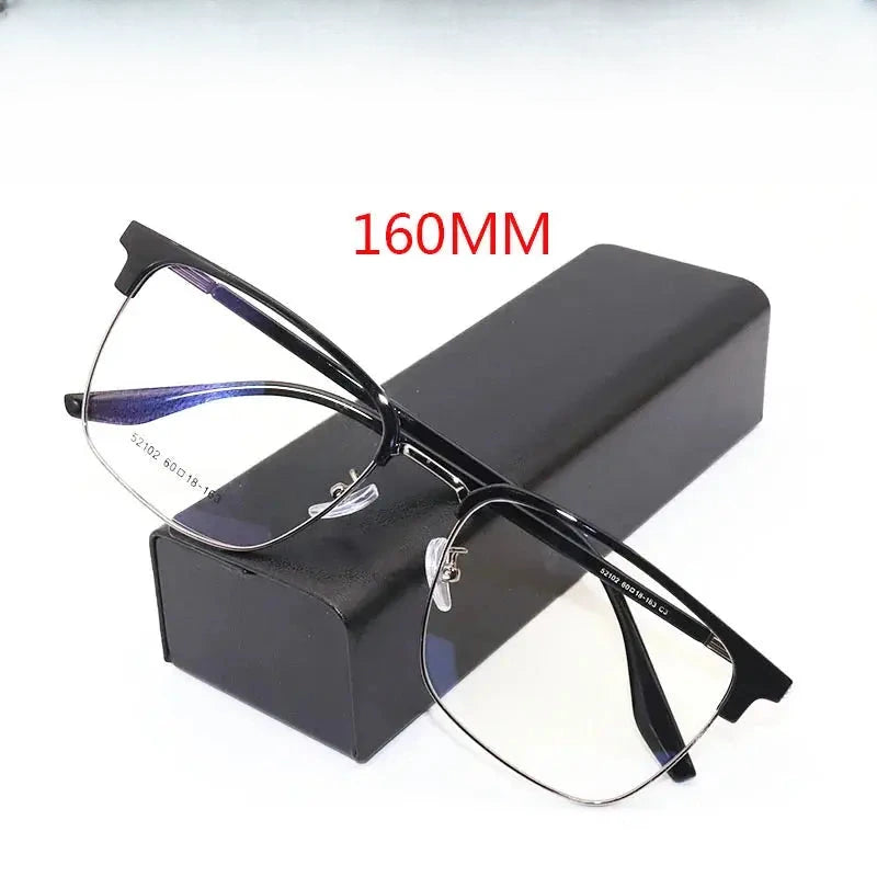 Men's Square Full Rim Titanium Oversized Prescription Glasses 952102 — view 1 | Rx Spectacle