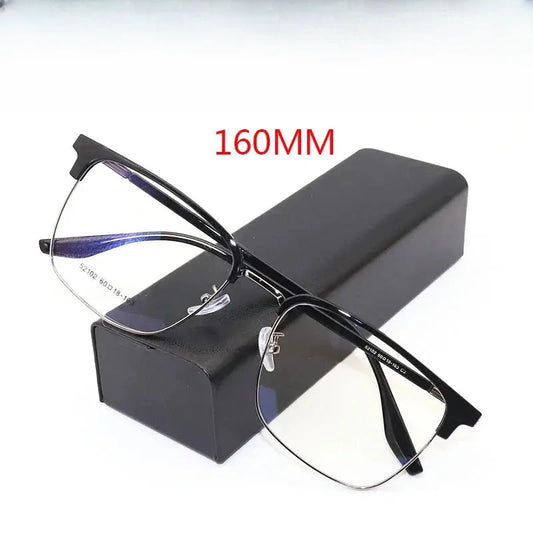 Men's Square Full Rim Titanium Oversized Prescription Glasses 952102 — view 1 | Rx Spectacle