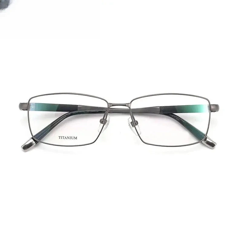 Men's Square Full Rim Titanium Prescription Glasses 827008 — view 3 | Rx Spectacle