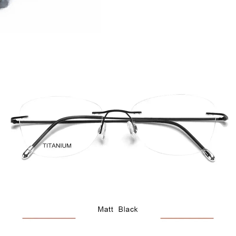 Unisex Oval Rimless Titanium Prescription Glasses 316013 — view 6 | Rx Spectacle