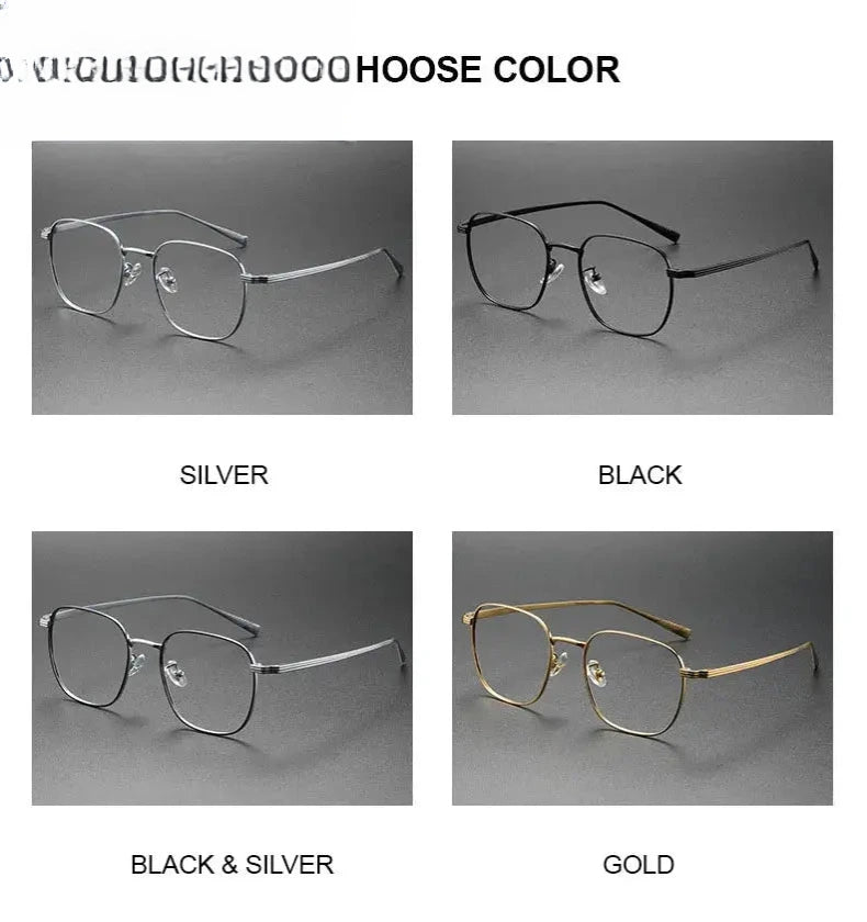 Unisex Square Full Rim Alloy Prescription Glasses 19013 — view 11 | Rx Spectacle