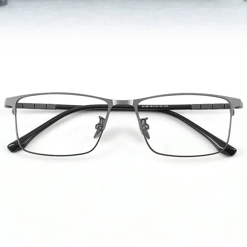 Men's Square Full Rim Titanium Prescription Glasses 89188 — view 1 | Rx Spectacle
