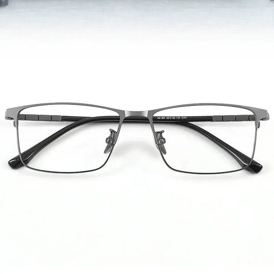 Men's Square Full Rim Titanium Prescription Glasses 89188 — view 1 | Rx Spectacle