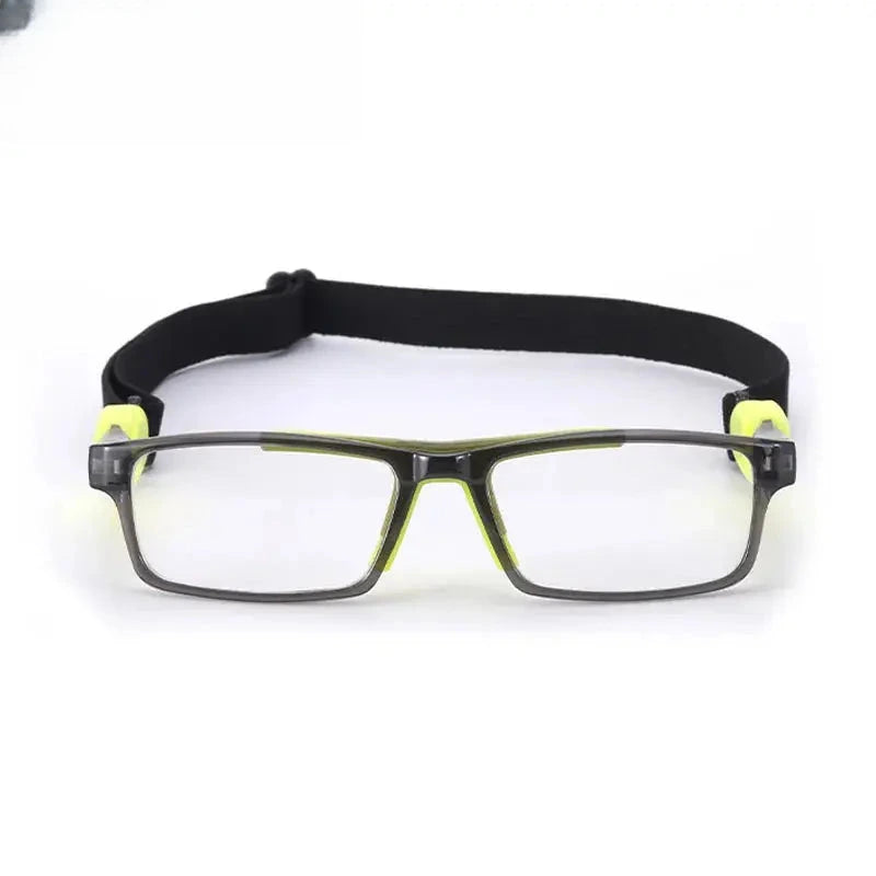 Unisex Square Full Rim Titanium Sports Glasses C050 — view 2 | Rx Spectacle