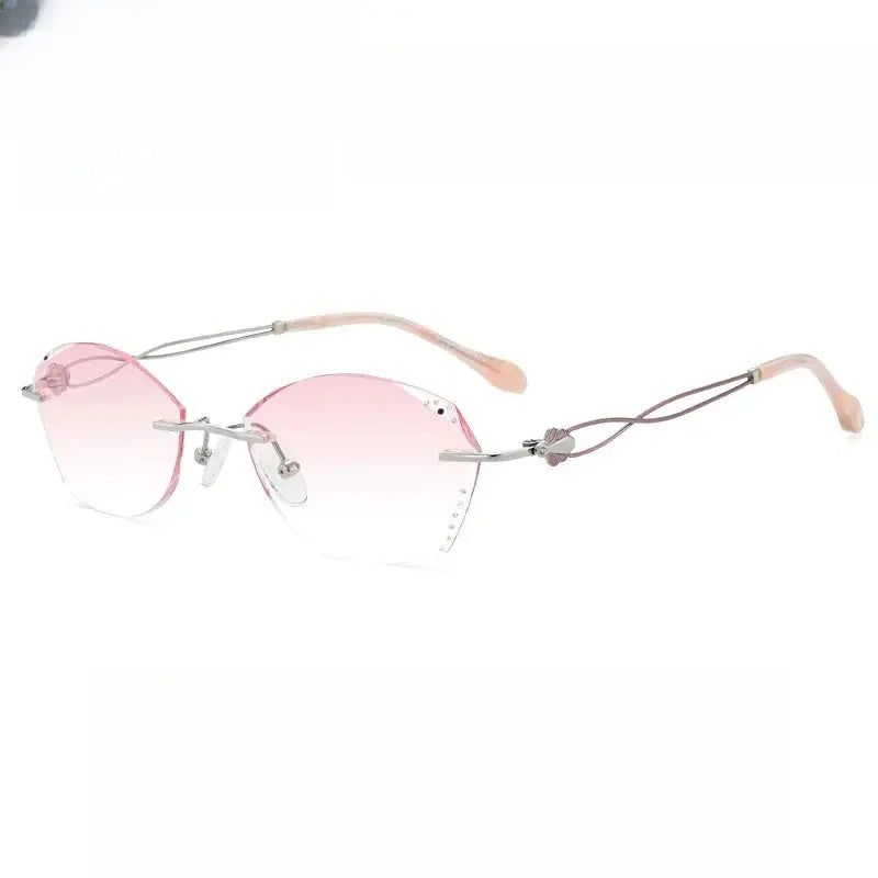 Women's Square Rimless Titanium Prescription Glasses 699138 — view 5 | Rx Spectacle