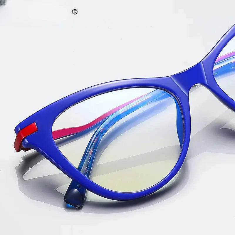 Women's Cat Eye Full Rim Titanium Reading Glasses 2109 — view 3 | Rx Spectacle