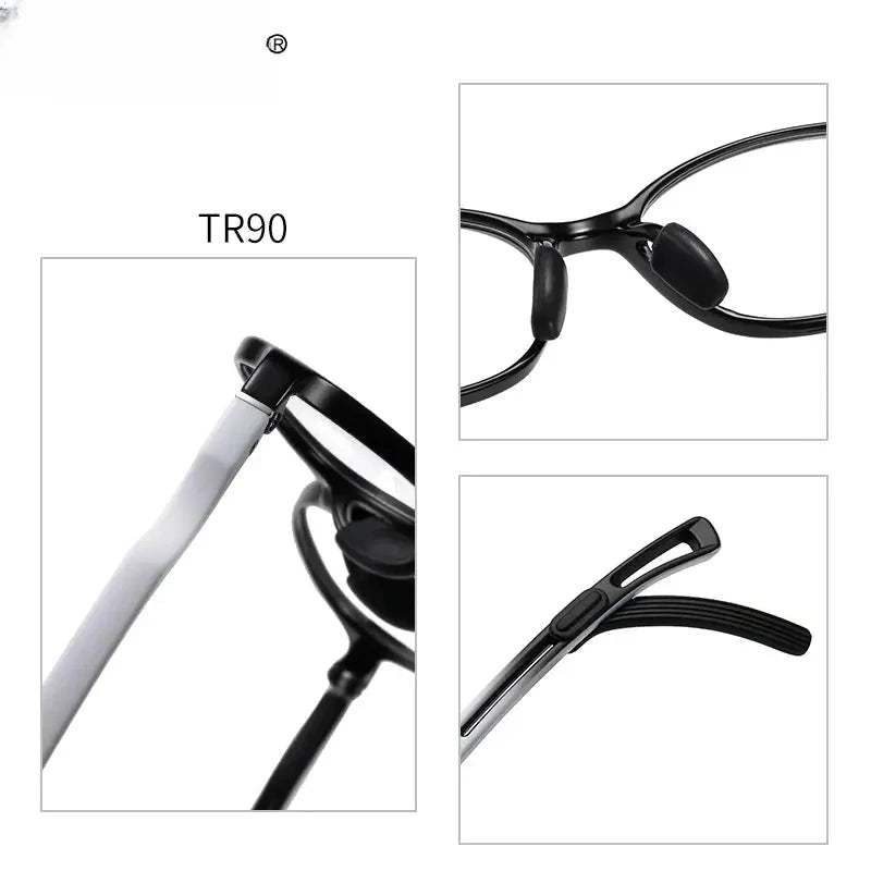 Unisex Oval Full Rim Titanium Prescription Glasses 5110 — view 3 | Rx Spectacle