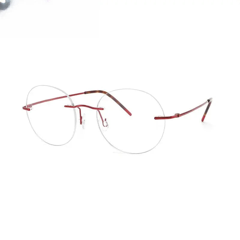 Women's Oval Rimless Titanium Prescription Glasses 879018 — view 4 | Rx Spectacle