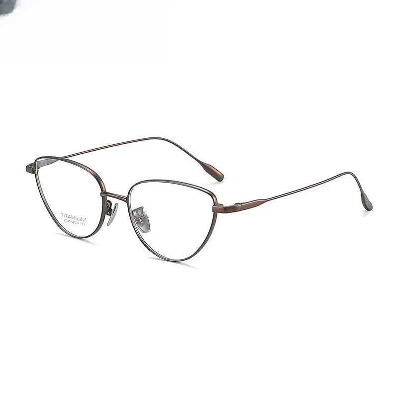 Women's Cat Eye Full Rim Titanium Prescription Glasses 503038 — view 4 | Rx Spectacle