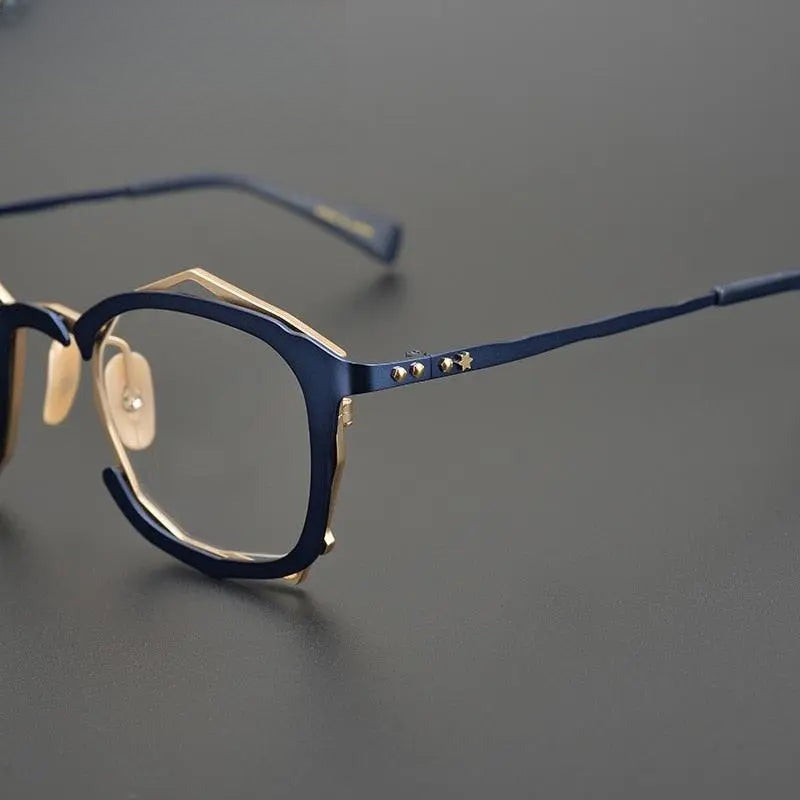 Unisex Square Full Rim Titanium Prescription Glasses Gxyj360 — view 7 | Rx Spectacle
