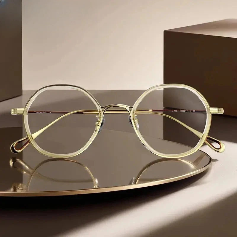 Women's Polygon Full Rim Titanium Prescription Glasses 922142 — view 1 | Rx Spectacle