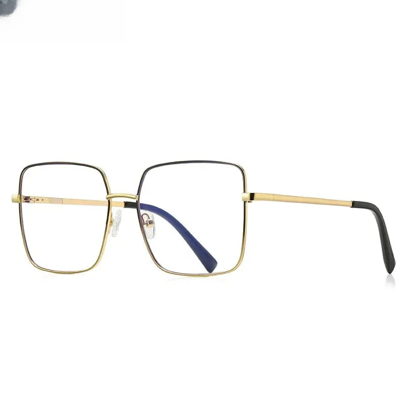 Unisex Square Full Rim Stainless Steel Reading Glasses 3089 — view 7 | Rx Spectacle