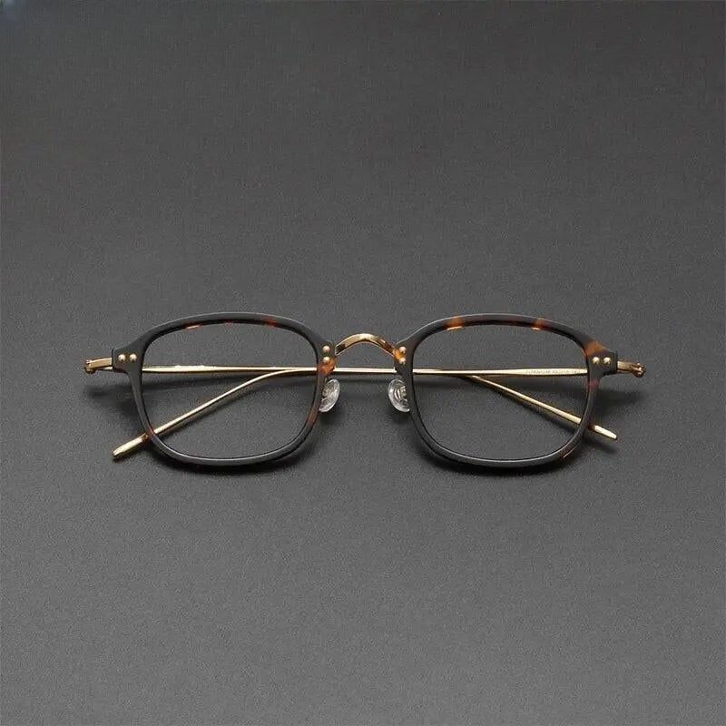 Unisex Square Full Rim Titanium Prescription Glasses Gxyj364 — view 2 | Rx Spectacle
