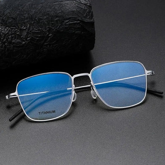 Unisex Square Full Rim Titanium Prescription Glasses 5506 — view 1 | Rx Spectacle
