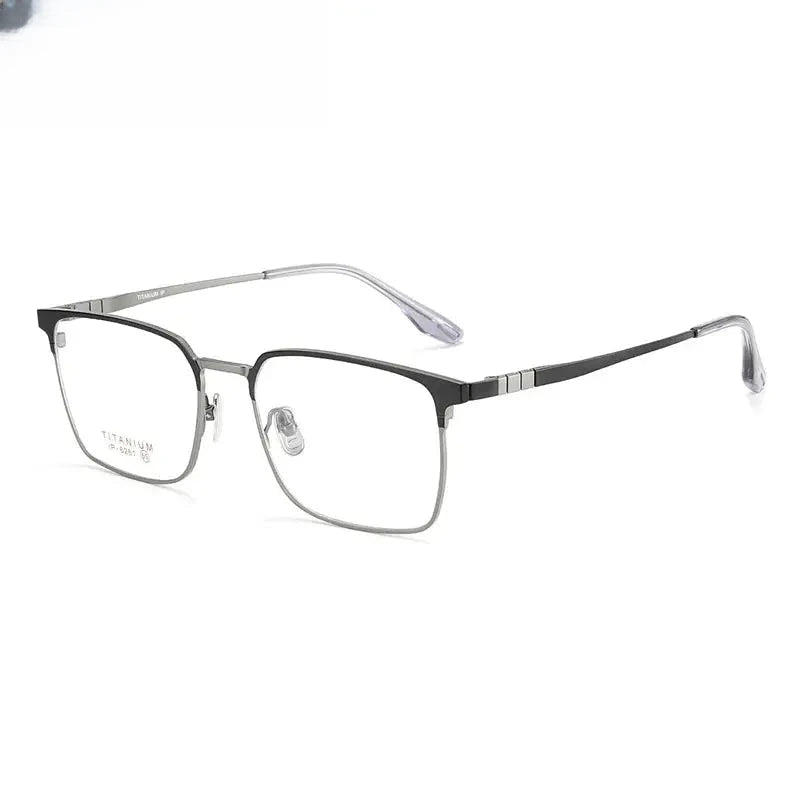 Unisex Square Full Rim Titanium Prescription Glasses 976261 — view 3 | Rx Spectacle