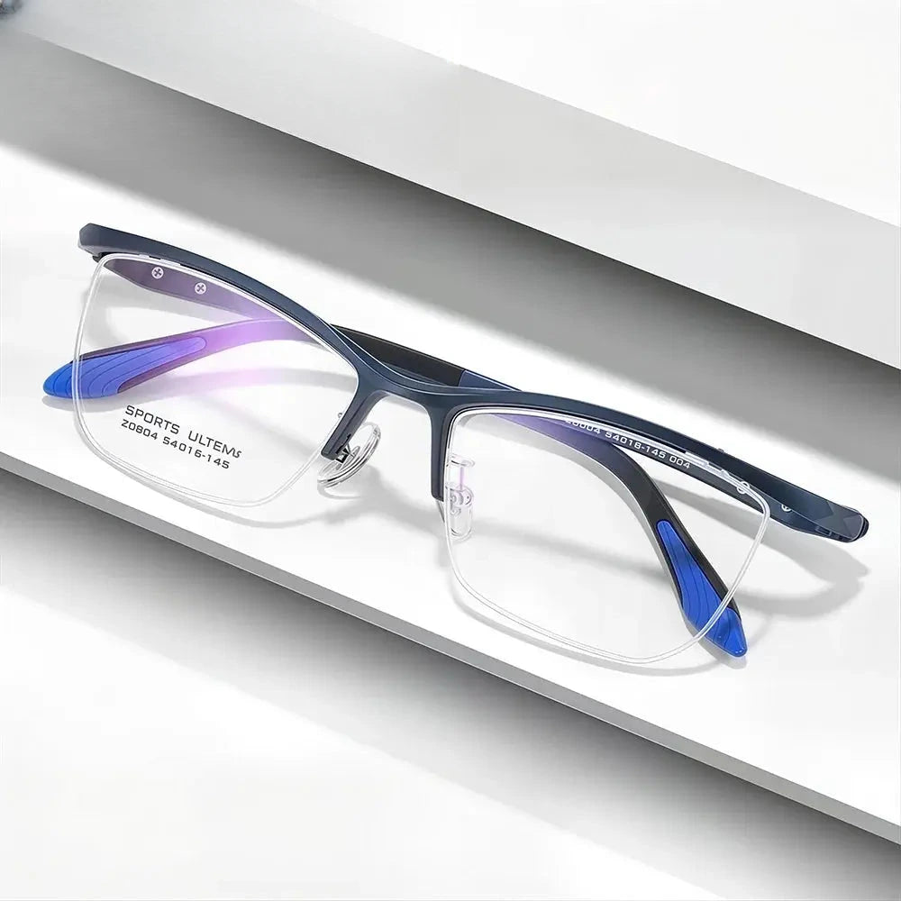 Women's Browline Semi-Rimless Ultem Sports Glasses 804669 — view 1 | Rx Spectacle