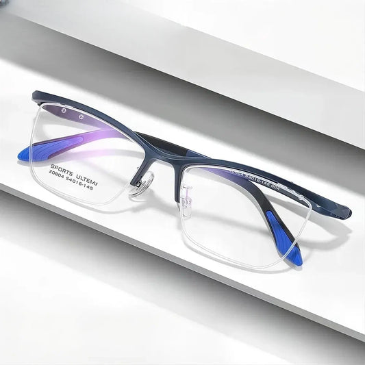 Women's Browline Semi-Rimless Ultem Sports Glasses 804669 — view 1 | Rx Spectacle