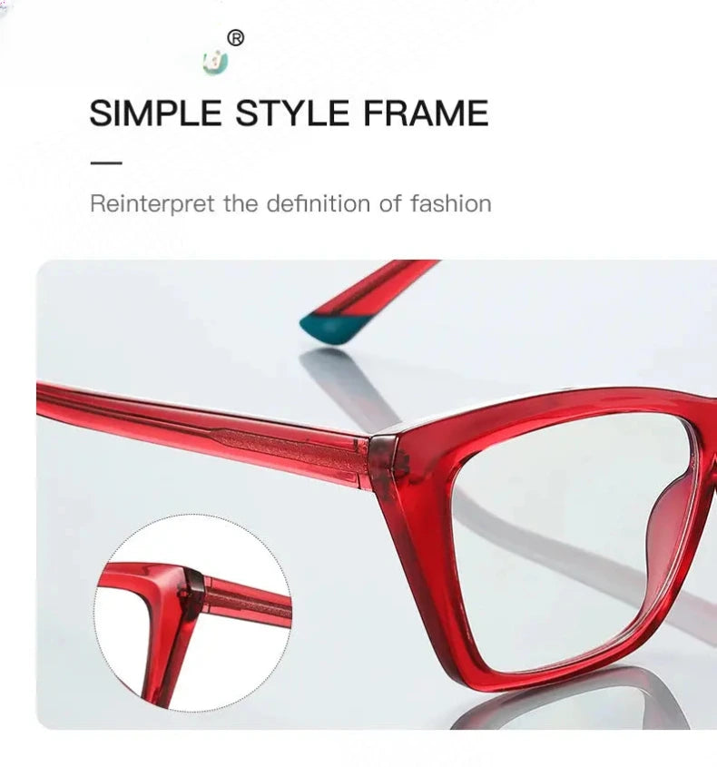 Women's Square Full Rim Titanium Reading Glasses 2150 — view 3 | Rx Spectacle