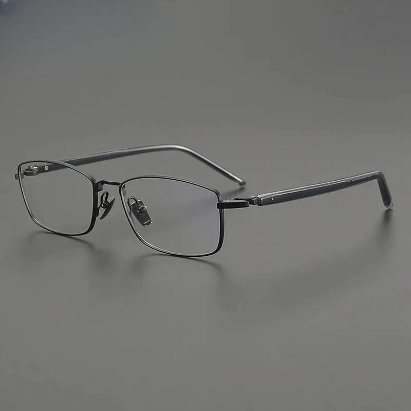 Unisex Square Full Rim Titanium Oversized Prescription Glasses Gxyj2648 — view 7 | Rx Spectacle