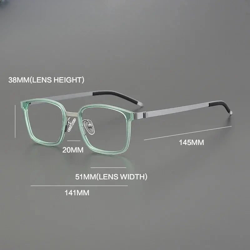 Unisex Square Full Rim Acetate Prescription Glasses Gxyj1224 — view 5 | Rx Spectacle